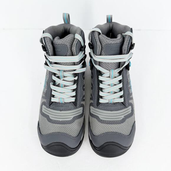 KEEN Womens Utility Reno Mid KBF Work Boot US 7.5 Grey Waterproof Comp Toe NIB - Picture 6 of 14